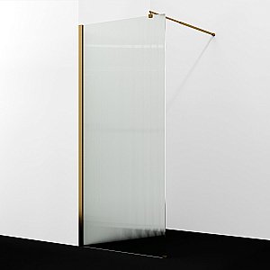 Душевое ограждение WasserKRAFT Rur 30W40BG-FL 120 стекло рифленое/профиль золото купить в интернет-магазине Sanbest