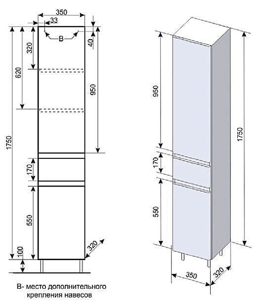 Колонна Style Line Атлантика Люкс PLUS 35 белая для ванной в интернет-магазине сантехники Sanbest