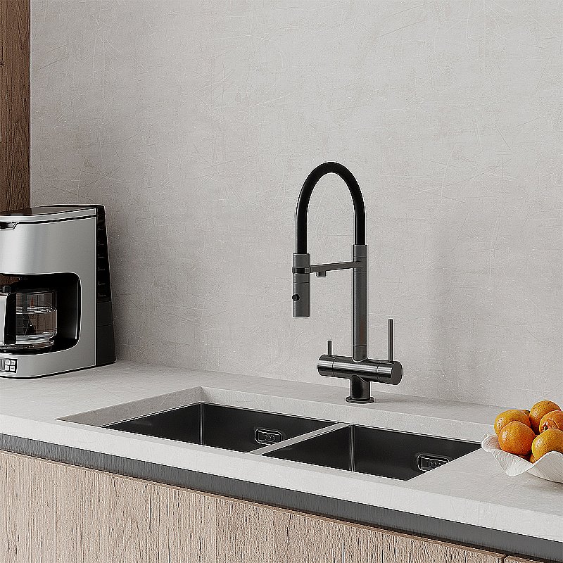 Смеситель для кухни Iddis Ace ACEGMFFi05 графит купить в интернет-магазине сантехники Sanbest