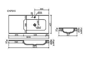 Тумба с раковиной Sancos FOLK FL100RCP/CN7015 100 капучино для ванной в интернет-магазине Sanbest