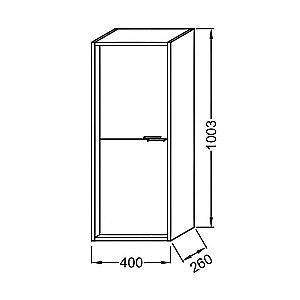 Пенал Jacob Delafon VIVIENNE EB1665-E75-J5 40 дуб давос натуральны/белый блестящий для ванной в интернет-магазине сантехники Sanbest