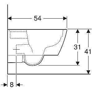 Унитаз подвесной Geberit iCon Square 201950000 белый, безободковый купить в интернет-магазине Sanbest