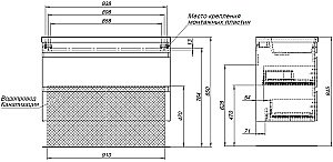 Тумба с раковиной Aquanet Нота New 334200 100 дуб светлый для ванной в интернет-магазине Sanbest