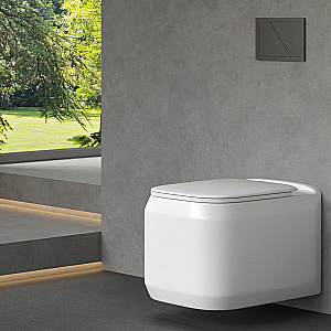 Подвесной унитаз Black&White Gravity 790WX безободковый, слив-торнадо, с крышкой микролифт, белый глянцевый купить в интернет-магазине Sanbest
