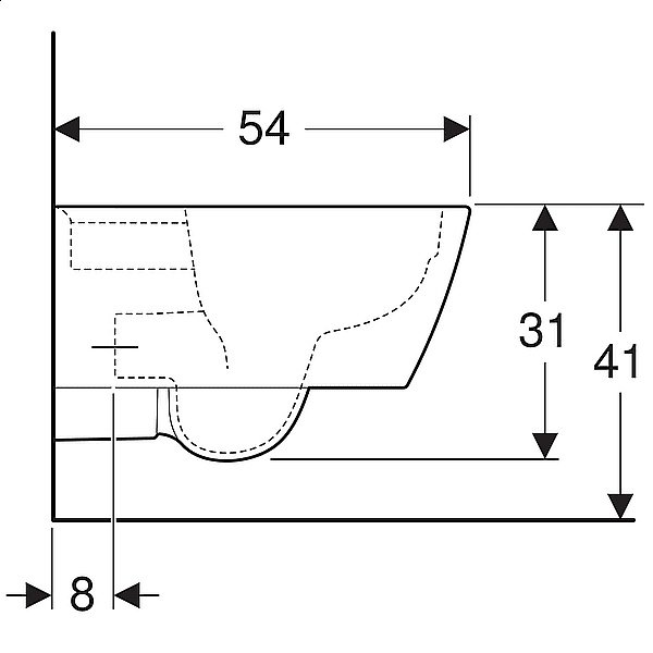 Унитаз подвесной Geberit iCon Square 201950000 белый, безободковый купить в интернет-магазине Sanbest