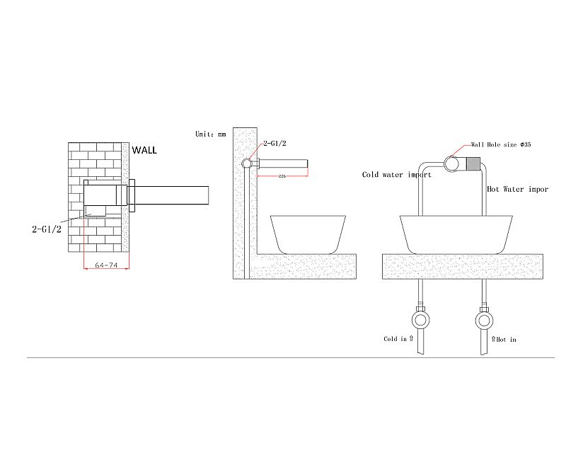 Смеситель для раковины Bronze de Luxe Avantgarde 2021H черный купить в интернет-магазине сантехники Sanbest