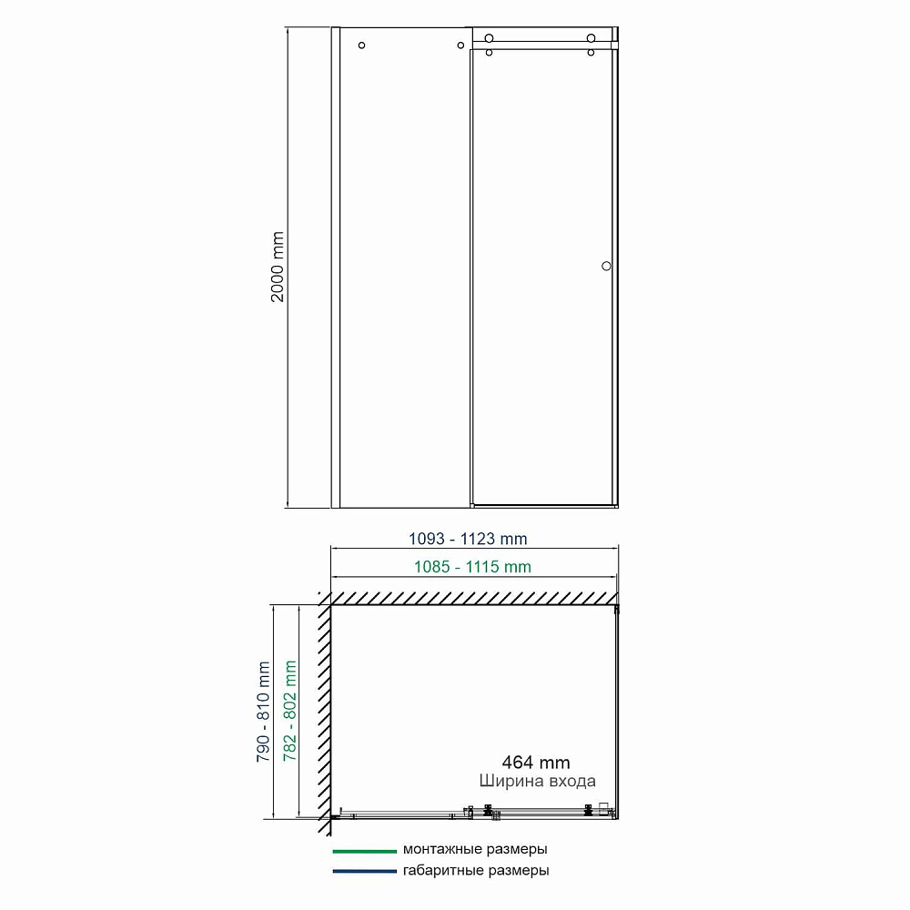 Душевой угол WasserKRAFT Vils 56R14 110х80 стекло прозрачное/профиль серебро купить в интернет-магазине Sanbest