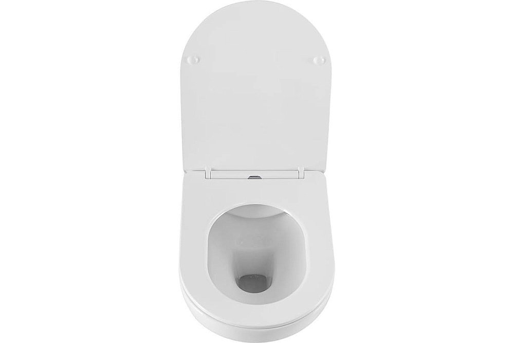 Унитаз подвесной Art&Max GINA AM218CHR/SC белый, с сиденьем микролифт, безободковый купить в интернет-магазине Sanbest