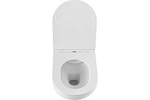 Унитаз подвесной Art&Max GINA AM218CHR/SC белый, с сиденьем микролифт, безободковый купить в интернет-магазине Sanbest