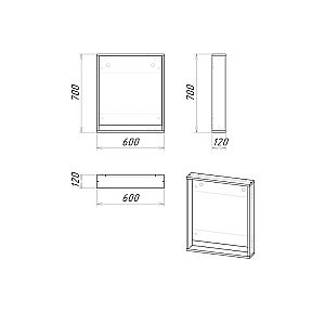 Зеркало Grossman СМАРТ-60 графит в ванную от интернет-магазине сантехники Sanbest