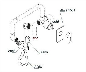 Гигиенический душ WasserKRAFT Alme A15156 купить в интернет-магазине сантехники Sanbest