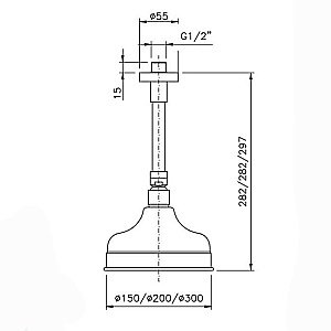 Верхний душ Nicolazzi Doccia 5732CR20 200 хром купить в интернет-магазине сантехники Sanbest
