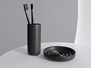 Мыльница Salini GOCCE S-Stone 1902201F черная матовая купить в интернет-магазине сантехники Sanbest