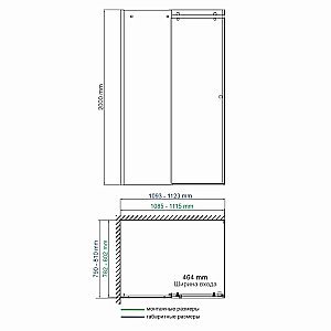 Душевой уголок WasserKRAFT Vils 56R14 110х80 стекло прозрачное/профиль серебро купить в интернет-магазине Sanbest