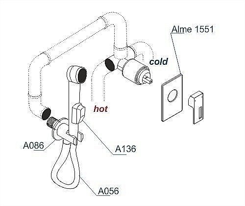 Гигиенический душ WasserKRAFT Alme A15156 купить в интернет-магазине сантехники Sanbest