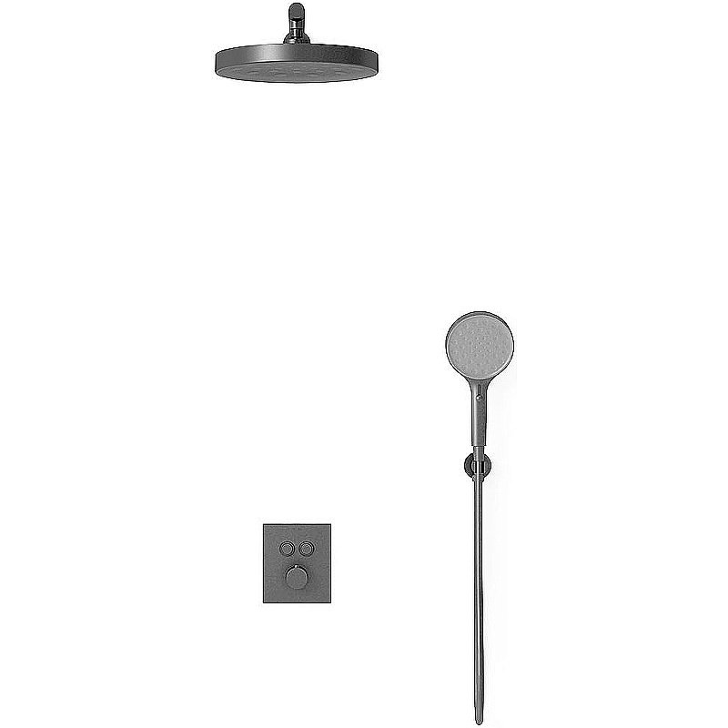 Душевая система Vincea Inspire VSFW-3I21T2GM вороненая сталь купить в интернет-магазине сантехники Sanbest