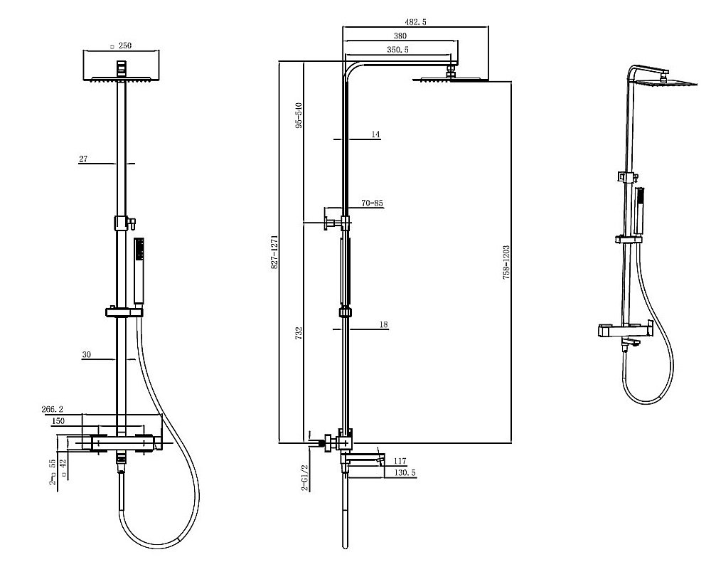 Душевая система Allen Brau Infinity 5.21029-00 купить в интернет-магазине сантехники Sanbest