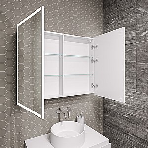 Зеркальный шкаф Grossman Меркадо 90 209003 белый купить в интернет-магазине сантехники Sanbest