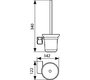 Ершик для туалета Kaiser KH-1706 хром купить в интернет-магазине сантехники Sanbest