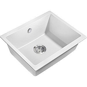 Мойка кухонная Milacio Leon 55 Cuarzo MC.77082 белая купить в интернет-магазине сантехники Sanbest