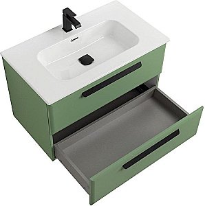 Тумба с раковиной Cezares ECO-CER-N 80 ECO-CER-N-800-2C-SO-PS-P фисташковый софт для ванной в интернет-магазине Sanbest