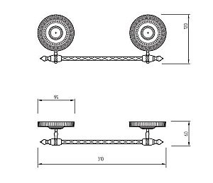 Полотенцедержатель Migliore Monte Carlo 31780 золото купить в интернет-магазине сантехники Sanbest