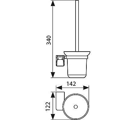 Ершик для туалета Kaiser KH-1706 хром купить в интернет-магазине сантехники Sanbest