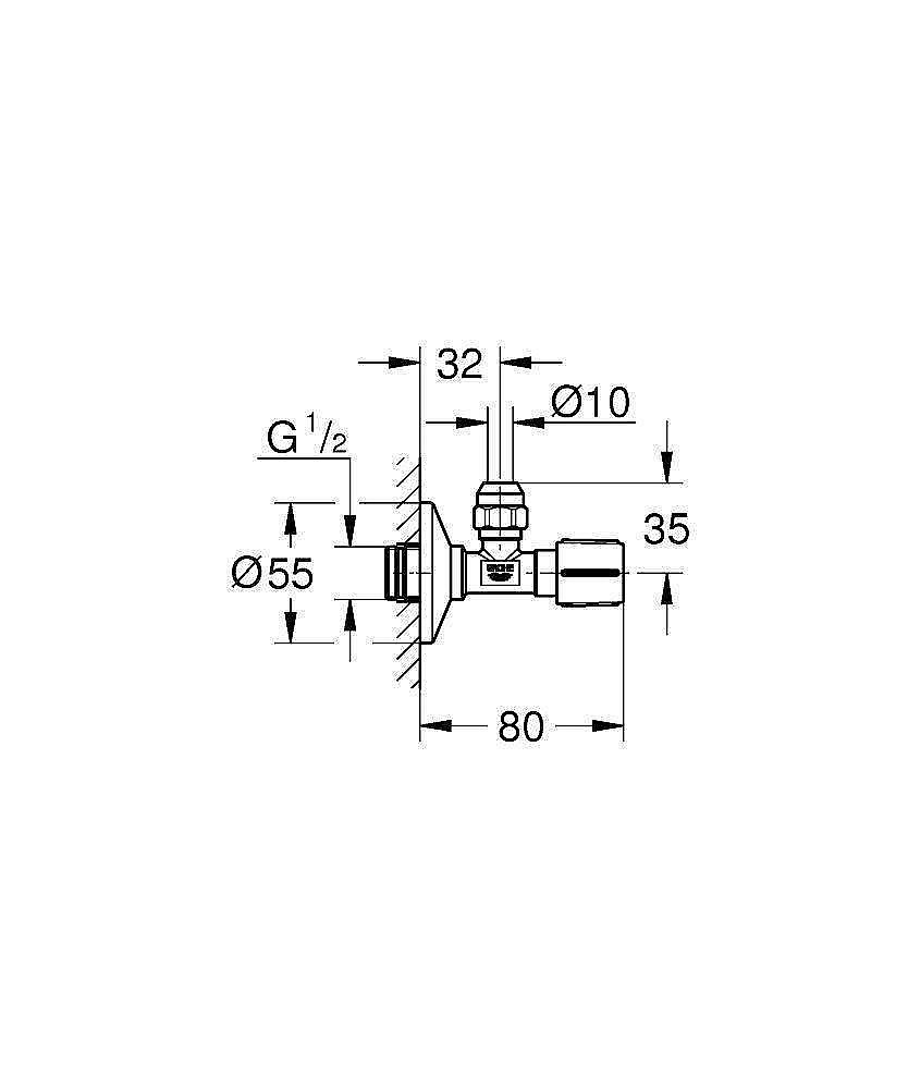 Угловой вентиль Grohe 22039AL0 купить в интернет-магазине сантехники Sanbest