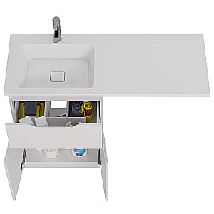 Тумба с  раковиной напольная Dreja VEGA 60/120 белый глянец для ванной в интернет-магазине Sanbest