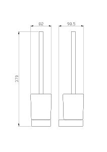 Ершик для унитаза WONZON & WOGHAND LOTTE WW-8329 хром купить в интернет-магазине сантехники Sanbest