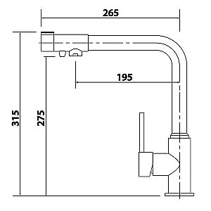 Смеситель для кухни Kaiser Teka 13044-15 купить в интернет-магазине сантехники Sanbest