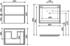 Тумба с раковиной Sancos Libra LB60W белый глянец для ванной в интернет-магазине Sanbest