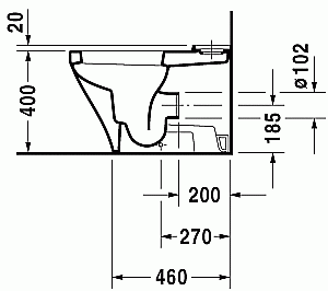 Унитаз напольный Duravit DuraStyle 2155090000-0935100005 белый, с крышкой микролифт, с бачком купить в интернет-магазине Sanbest