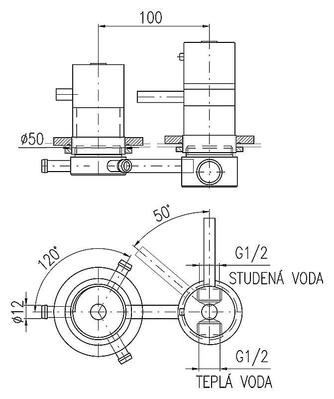 Смеситель для душа Rav-Slezak X382T хром купить в интернет-магазине сантехники Sanbest