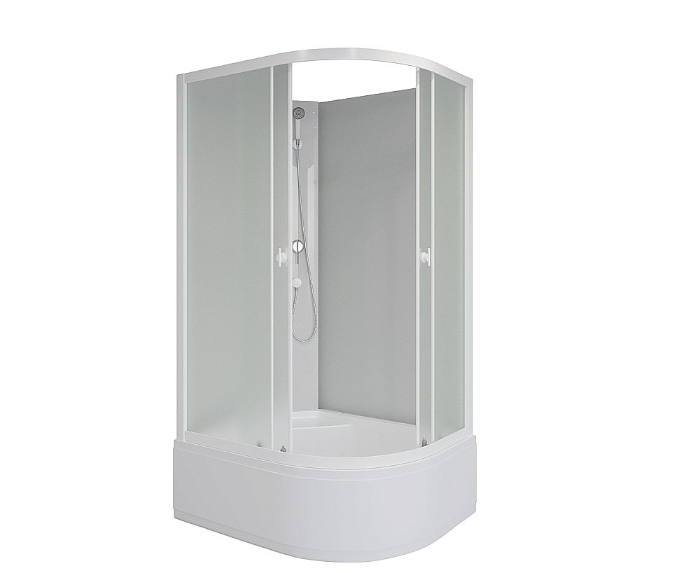 Душевая кабина Niagara "Promo", асимметричный, высокий поддон, акриловый, белый купить в интернет-магазине Sanbest