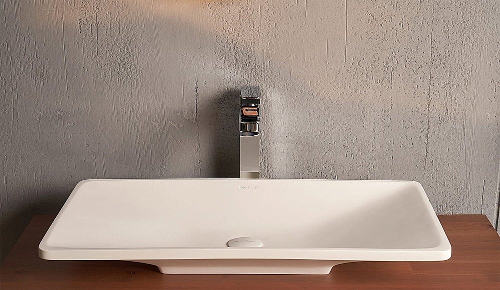 Раковина накладная Montebianco STELVIO UNO 12202 белая матовая купить в интернет-магазине Sanbest