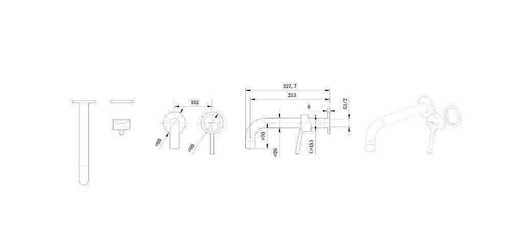 Смеситель для раковины Bravat AFFABILITY P8461217CP-ENG купить в интернет-магазине сантехники Sanbest