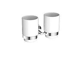 Стакан с держателем двойной Aquatek Бетта AQ4617CR хром купить в интернет-магазине сантехники Sanbest