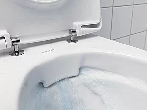 Унитаз подвесной Geberit Smyle 500.685.01.1 белый, с крышкой микролифт, безободковый купить в интернет-магазине Sanbest