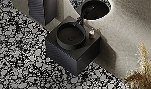 Тумба с раковиной Jorno Stone 60 антрацит для ванной в интернет-магазине Sanbest