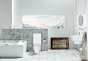 Раковина с полупьедесталом Creavit Bull 66 BL065-00CB00E-0000/BL260-00CB00E-0000 белая купить в интернет-магазине Sanbest