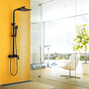 Душевая система ABBER Daheim AF8220B черная матовая купить в интернет-магазине сантехники Sanbest