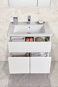 Тумба с раковиной Roca UP ZRU9303011 70 белый глянец для ванной в интернет-магазине Sanbest