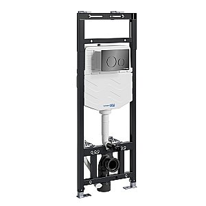 Инсталляция для унитаза WasserKraft Alme 15TLT.010.ME.PB02 кнопка черная глянцевая купить в интернет-магазине сантехники Sanbest