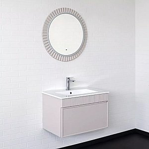 Тумба с раковиной Comforty Мадрид 70 00-00020643 серый шелк для ванной в интернет-магазине Sanbest