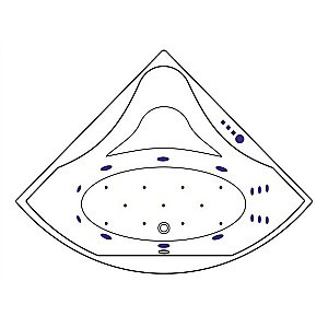 Ванна акриловая EXCELLENT Glamour ULTRA WAEX.GLA15.ULTRA.GL 150x150 белая с гидромассажем купить в интернет-магазине Sanbest