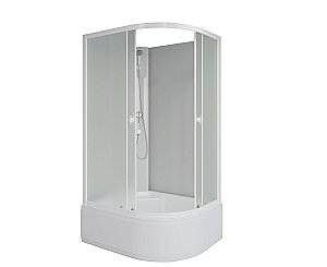 Душевая кабина Niagara "Promo", асимметричный, высокий поддон, акриловый, белый купить в интернет-магазине Sanbest