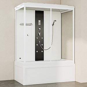 Душевая кабина Orans SR-86202WM 150х90 стекло прозрачное/профиль белый купить в интернет-магазине Sanbest