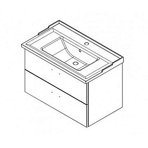 Тумба с раковиной Caprigo Brighton-L 90 Modern для ванной в интернет-магазине Sanbest