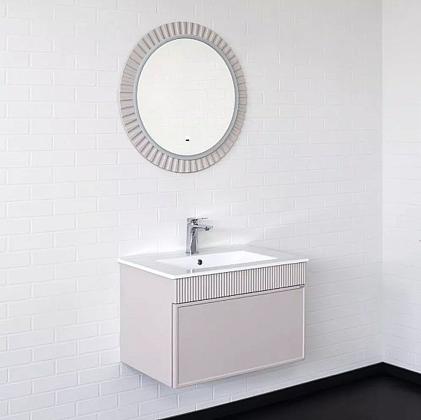 Тумба с раковиной Comforty Мадрид 70 00-00020643 серый шелк для ванной в интернет-магазине Sanbest